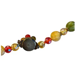 Vintage West Germany Art Glass Jewelry Set Autumnal Mid Century Retro Bohemian