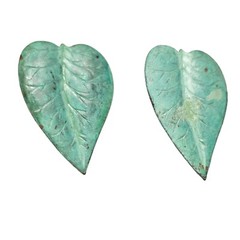 Vintage Patinated Copper Look Leaf Earrings Pierced Southwest Cowgirl 2.25 in