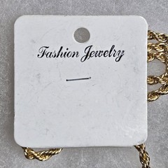 Gold Tone Rope Chain 15in Necklace Vintage Style Twisted Link – Unisex 3mm 15 in