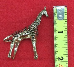 Vintage Gold Costume Giraffe 3D Ring Size 5.25