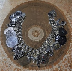 Gorgeous Double Curb Link Sterling Silver Charm Bracelet