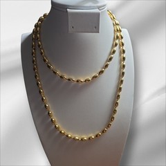 Vintage Goldtone Beaded Monet 36 In Necklace Signed