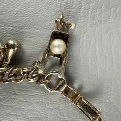 Vintage Charm Bracelet Windmill Well Cart Gold Tone Dutch Theme 7.5″