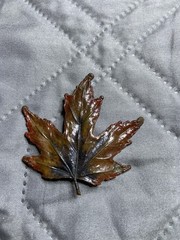Vintage Brooch Pin Maple Leaf Copper Jewelry lot x