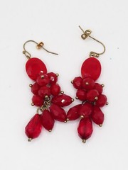 28pc LOT COSTUME JEWELRY – 14 PAIRS of BEAUTIFUL LADIES RHINESTONE EARRINGS *