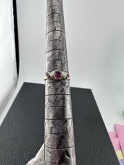 15k Gold Antique 5 Stone Ring Victorian Opal Pink Stones English Hallmarked 1864