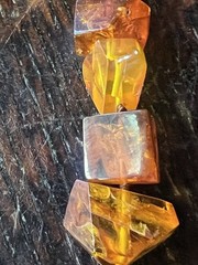 Gorgeous mid- Modern Chunky Hand Cut and Faceted Baltic Amber Necklace 52 grams