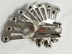 Vintage Coro Brooch/Pin Clip Earring SET AB Rhinestone Starburst Art Deco Atomic