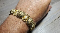Vintage Neo Gothic Design Etched Chunky Bracelet