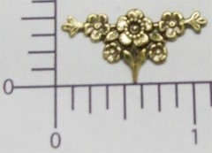 22563 4 Pc. Brass Oxidized Victorian Floral Jewelry Finding