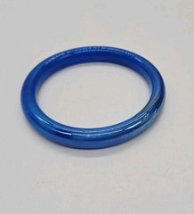 Glass Bangle Bracelet Seamless Retro Art Glass Jewelry Blue Vintage OSFM #2
