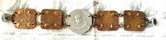 Vintage 7″ Copper Charm Bracelet Foreign Coins Tonga, Israel, Somalia 1970-80’s