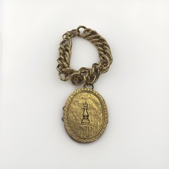 Vintage Mary Chess Gold‑Tone Locket Bracelet Collectable Perfume Jewelry