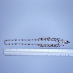 Necklace 18” Multicolor Glass Czech Old Beads Art Deco Style Women`s Jewelry