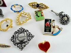 Vintage Costume Jewelry 1970’s to 1990’s Pins & Brooches Many Avon Pieces