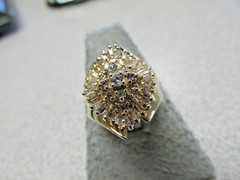 Beautiful Estate Baguette Diamond Ring “missing 1 Diamond” Size 7 MAKE OFFER