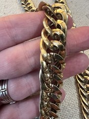 Goldtone Chunky Chain Necklace No Closure Pullover