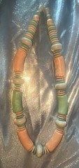 Vintage Avon Sun Bleached Chunky Necklace/Looks Like It Is Made Of Clay W/swirls