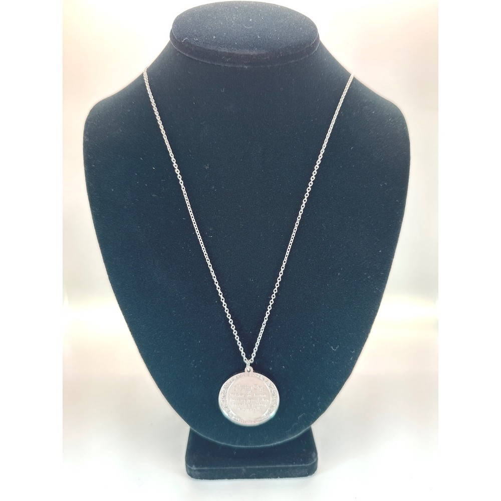 Vtg Mother’s Day 1974 Necklace Women 24in Silver Sterling Commemorative Medal