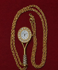 Vintage Xanadu quartz gold,white Stones Stainless Steel back ,Japan Movement