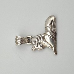 Vintage 925 Sterling Silver Double Sided Egyptian Great Sphinx of Giza Pendant