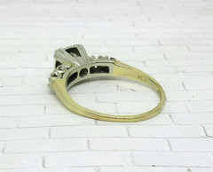 .50 ctw Diamonds European Cut 14k Yellow & White Gold Antique Engagement Ring