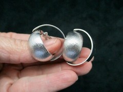 Vintage 1968 Patent Date Double Hoop Clip Earrings