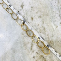 VTG Oval Link Chain Necklace Gold Filled 5mm Choker 12.8gr Chunky Matte 16.5”