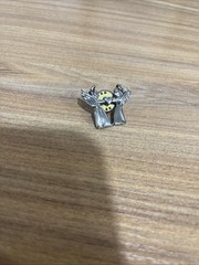 Silver Tone Angels Holding A Love Heart, Pin.