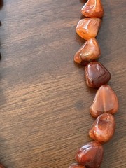 Vintage Red Carnelian Agate Nugget Necklace 18″ Chunky
