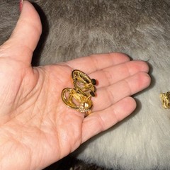 Heavy Deep Gold Tone Earrings by Napier Twist Knot Design Clip On/Screw Back