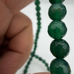 Vtg JTV Sterling Silver Green Gemstone Necklace Posibly Cyracorpse Or Green Onyx