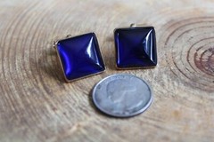 Swank Blue & 1/40 10K Gold Cufflinks RGP