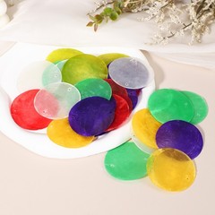 20Pcs Capiz Shells 5cm/2″ Round Natural Shells with Silver Ring, Gold