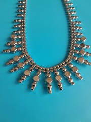Beautiful Vintage Sparkling Multi Rhinestone Necklace Choker 15 in