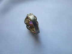 vintage 1970s-1980s ESPO ring, Esposito, purple rhinestone, size 7, GEP