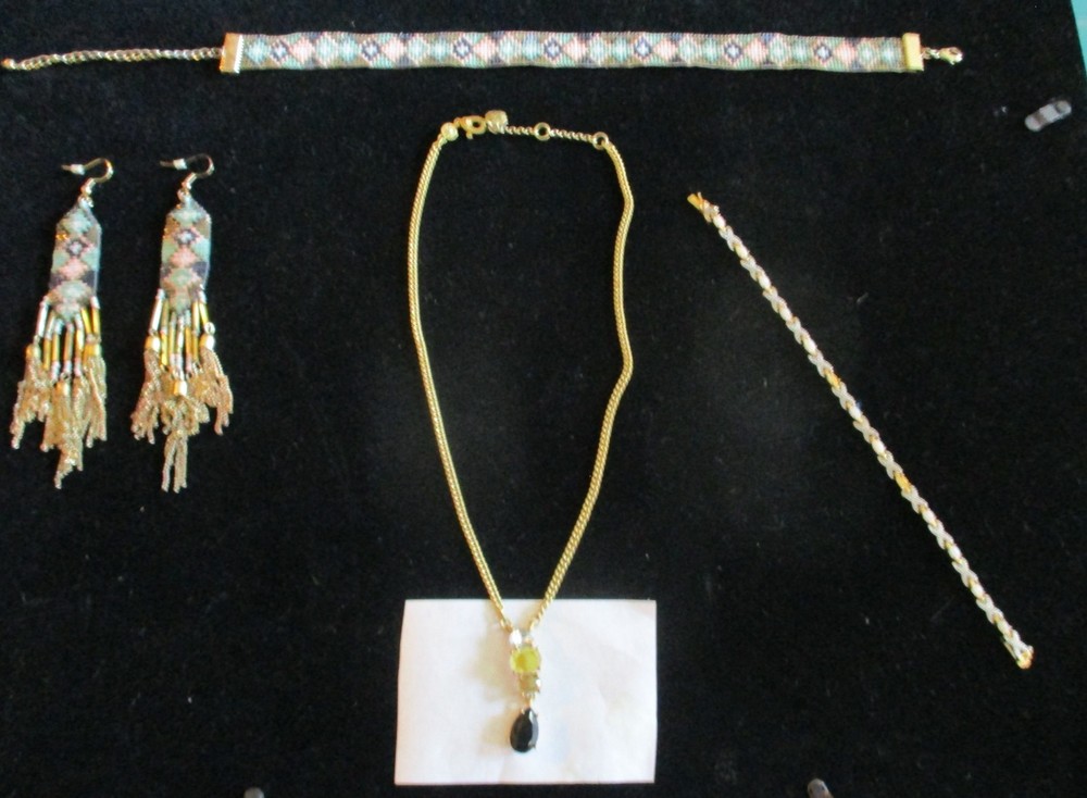 Vintage Estate Costume Jewelry Lot MONET necklace Loom chocker earrings set more