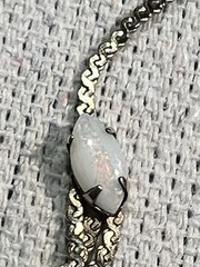 Vintage Opal Necklace 1/20 14K Gold Filled Mode Art Serpentine Chain 16″