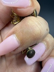Vintage Rhinestone Screw Back Earrings Gold Tone Purple Stones
