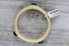 IPPOLITA OFF WHITE RESIN ONYX STERLING SILVER 925 BANGLE 8″ BRACELET NEW LUXURY
