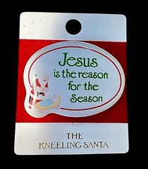 Vintage Tis The Reason For The Season The Kneeling Santa Brooch Roman, Inc.