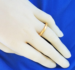 Original 22 KARAT SOLID GOLD Deco Wedding Band Size 7 Anniversary Ring 6.31 Gram