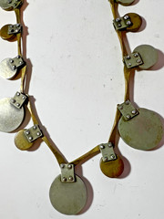 VINTAGE JHS MEXICO ARTS CRAFTS STERLING MIXED METAL IMPORTANT NECKLACE FREE SHIP