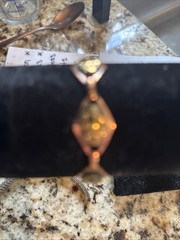 Vintage Copper Diamond Link Bracelet Textured Gold Tone Oval Accents Boho Retro