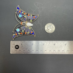 Metropolitan Museum Art Butterfly Cleo Brooch Sterling Silver 3.25″ MMA 1992