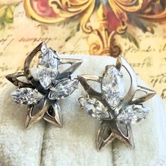 Superb 925 Sterling Silver & Gemstone Earrings – Vintage East European -#1881