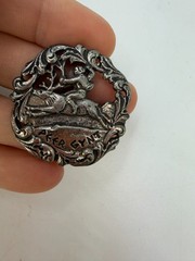 Norsk Tinn Peer Gynt Brooch Viking Style Pin Unisex