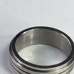 Silver Tone Stainless Steel Spinner Band Ring Sz 9.25