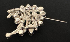 Vintage Eisenberg Ice Brooch Clear Sparkling Rhinestones