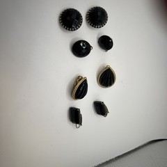 Lot Of 4 Black Vintage Jewlery Pieces
